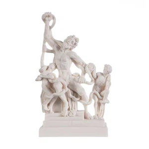 Laocoön And His Sons With Serpents Greek Mythology Alabaster Statue 11.4 Inches - Picture 1 of 8