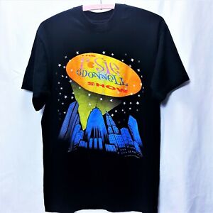 VTG Rosie O Donnell 1997 Tv Show New York Skyline Promo Shirt Black Sz L 