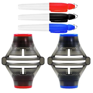 Golf Ball Triple Track Liner Marker Template Drawing Pen Alignment Marks Tool - Picture 1 of 15