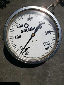 VINTAGE PRESSURE GAUGE NOS 600psi 4.5" FREE SHIPPING - Picture 1 of 5