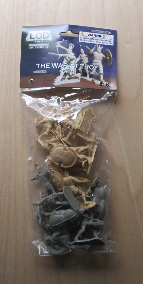 1:32 Guerra en Troya 8 Griegos y 8 Troyanos Juguete Plástico Soldado 16 Piezas LOD Gris Crema Foto 1 de 1