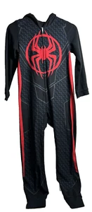 Spider-man Boys Across The Spider-Verse Fleece Hooded Pajama Sleeper Size 10/12 - Picture 1 of 12