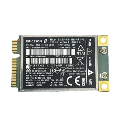 HP 2760P 8460W 8760W 2560 8460P F5521 HS2340 Mobile Broadband 3G Card 632155-001 - Image 1 of 2