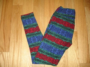 LULAROE ~ LEGGINGS TAGLIA UNICA ~ OS ~ nero pizzo rosso verde viola ~ UNICORNO - Foto 1 di 1