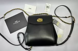 NWT Authentic COACH Parker Convertible Leather Backpack 16 Black SOLD OUT - Picture 1 of 8