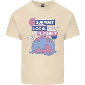 Climate Change Support Your Local Planet Mens Cotton T-Shirt Tee Top - Picture 1 of 101