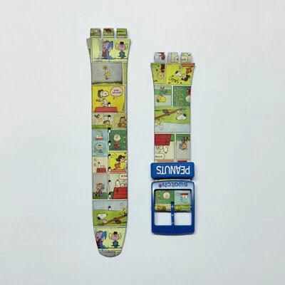 Bracelet De Montre En Silicone Original Swatch Peanuts SMAK SO29Z108 - Photo 1/2