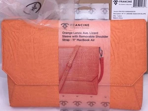 Francine Collection Lenox Carrying Case Sleeve W/Strap 11" MacBook Air Orange - Picture 1 of 12