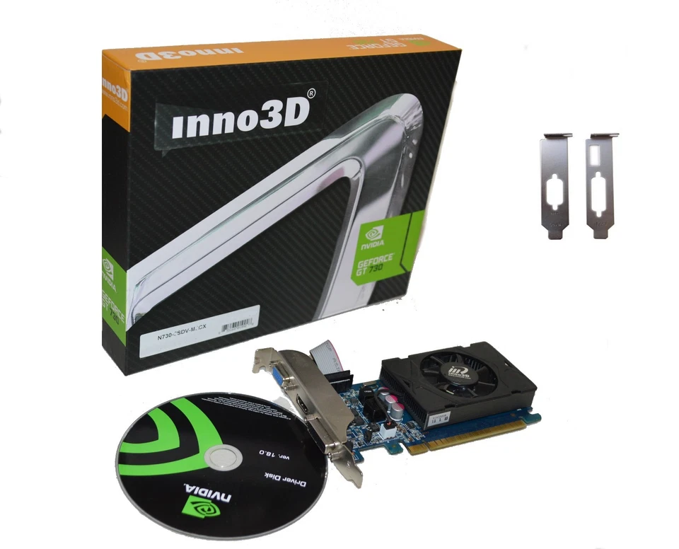 Inno3D Geforce 7 2GB DDR3 PCI Express x16 Video Graphics Card windows 8/7/10 Low - Image 1 of 1