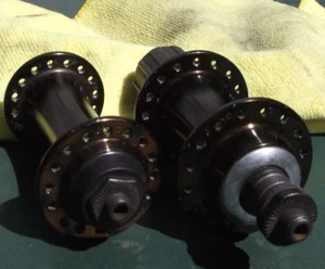 32h  Hubset hub set Front & Rear 100/135 brown stamped JC A - Picture 1 of 6