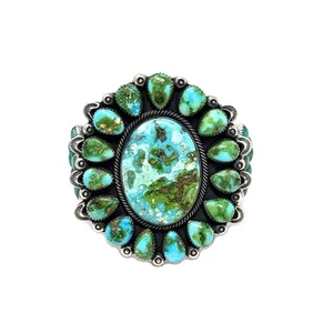 Hemerson Marrone, Bracciale, Sonora Oro Turchese, Navajo, 6 3/4" - Foto 1 di 4