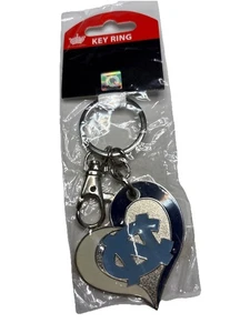 Portachiavi in metallo North Carolina Tar Heels con logo cerchio cintura NCAA ACC NUOVO CON SCATOLA - Foto 1 di 4