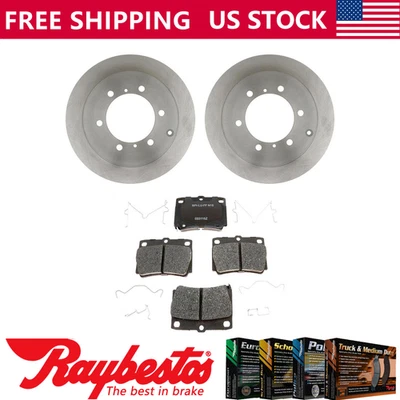 Rotores de freno traseros + Juego de pastillas de freno de cerámica para Mitsubishi Montero Sport 1997-2004 Foto 1 de 4