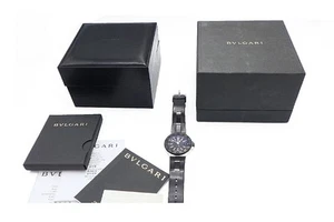 Bvlgari Diagono Date Dg40Sv Automatic SS Black Dial 40mm Grade AB Used Watch Men - Picture 1 of 8
