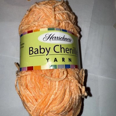 Herrschners acrylic Yarn - BABY CHENILLE - #03 Apricot - 1.75oz, 140yd, 128m - Image 1 of 4