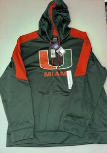 UNIVERSITY OF MIAMI HURRICANES Herren Kapuzenshirt grün Gr. XL NEU fesselnd - Bild 1 von 14