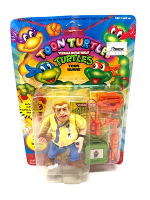 Playmates 1992 TMNT Ninja Turtles Toon Turtles Burne SEALED Figure - Image 1 of 4