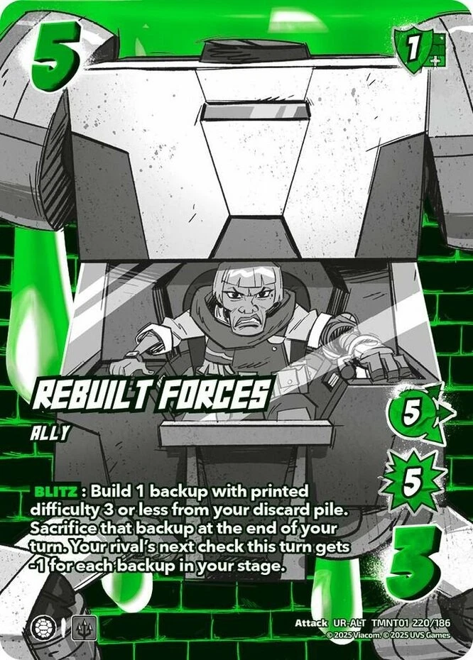 1X-Rebuilt Forces (Alternate Art) - Foil-TMNT01-Teenage Mutant Ninja Turtles-Uni - Image 1 of 1