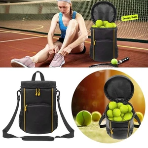 Portable Tennis Balls Storage Bag W/ Shoulder Strap Large Capacity Tennis - Picture 1 of 11