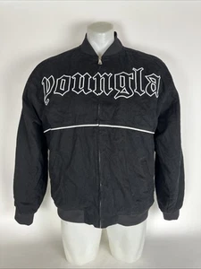 YoungLA Jacket Black Bomber Jacket Men’s Size XL - Picture 1 of 9