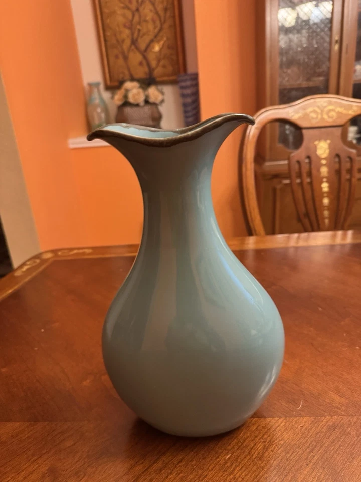 Jarrón Southern Living at Home azul toscano 12"x7"x4" Foto 1 de 4