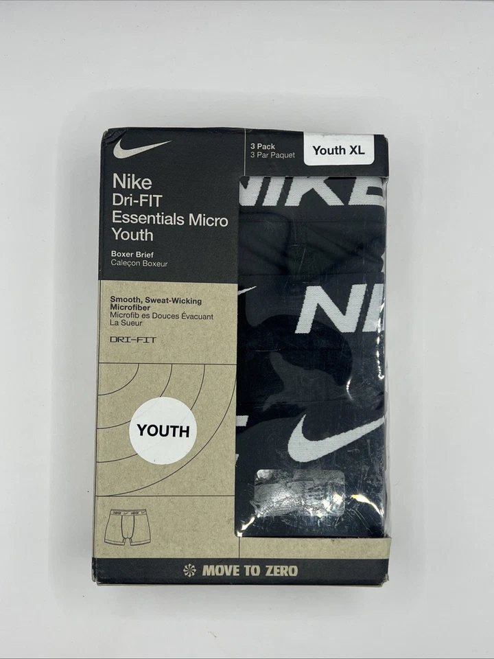 Nike Dri-Fit Essentials Micro Youth Boxer Brief Xl New In Box! Ships Same Day!! - Image 1 of 4