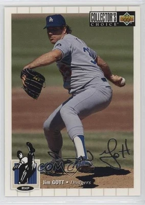 1994 Upper Deck Collector's Choice Silver Foil Signature Jim Gott #113 - Image 1 of 2