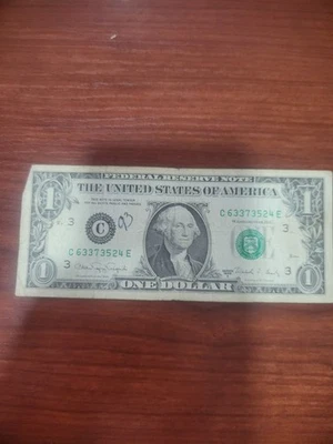 1988A One 1 Dollar Federal Reserve Note US - C63373524E - Image 1 of 4