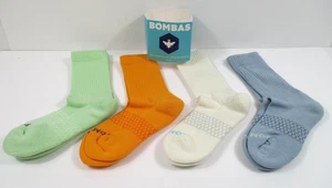 -Nuevo Bombas Juvenil Peso Medio 4 Pares Calcetines Crew Talla Niño 9-13/Niño Grande 1-3 - Imagen 1 de 2