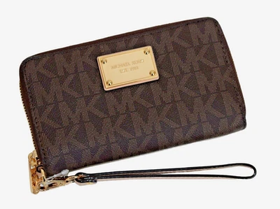 Michael Kors Damen Geldbörse Portemonnaie Wallet Handyfach Braun neu - Bild 1 von 4