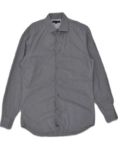 BANANA REPUBLIC Mens NON - IRON Slim Fit Shirt Medium Grey Spotted AG66 - Imagen 1 de 3
