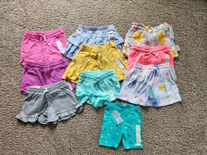 Bundle Of 10 Girls Shorts And Skorts Size 4t/5t/XS 4/5 NWT - Picture 1 of 9
