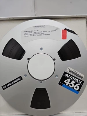  1" (1 Inch) METAL REEL - 10-1/2" (10.5" NAB Hub) - AMPEX, USED Coca-Cola  - Image 1 of 4