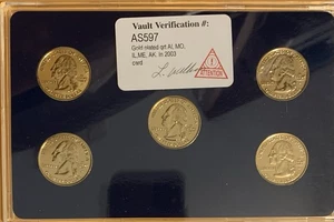Gold Plated State Quarters 2003 - Picture 1 of 2