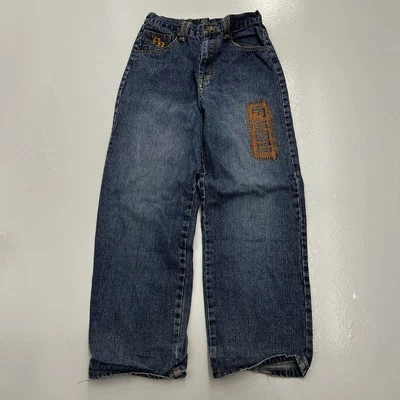 Jeans Vintage Y2K Fubu Niños Jóvenes Talla 12 The Fubu Collection Denim Lavado Medio Foto 1 de 4