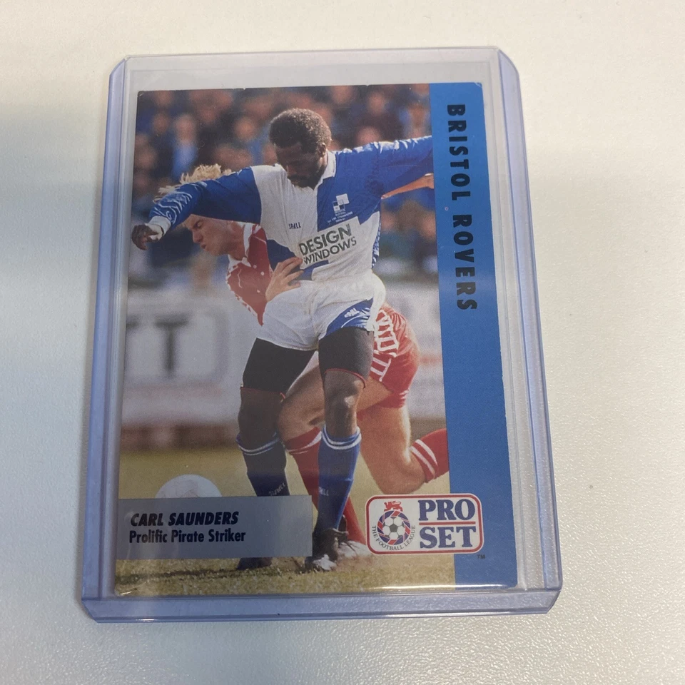 Bristol Rovers Carl Saunders  Vintage Football Card In Double Protective Sleeve - Image 1 of 1