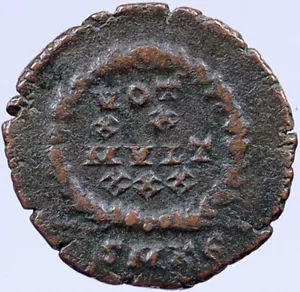 CONSTANS 347AD Auténtica Antigua Genuina Original Moneda Romana CORONA VOT i118457 - Imagen 1 de 2