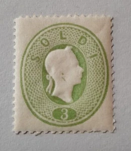 1863 ANTICHI STATI LOMBARDO VENETO MNH** 3 SOLDI 3°EMISSIONE NON CATALOGATO - Foto 1 di 2
