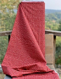 Farm Wisdom Words - Red and White Fabric - Thistle Hill Fabric Collection  - Picture 1 of 5