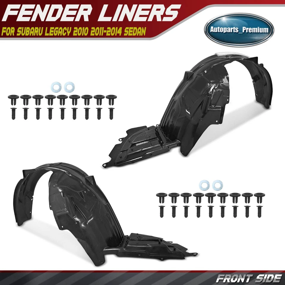 2x Forros de guardabarros interiores delanteros con espuma aislante para Subaru Legacy 2010-2014 Foto 1 de 4