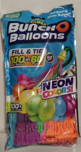 Bunch O Balloons 100 Rapid-Filling Self-Sealing Water Balloons NEON COLORS D64 - Picture 1 of 2