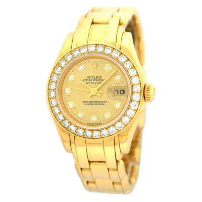 Rolex Oro Amarillo 18K 29mm Pearlmaster Obra Maestra Fábrica Diamantes # 69298 Caja  Foto 1 de 4