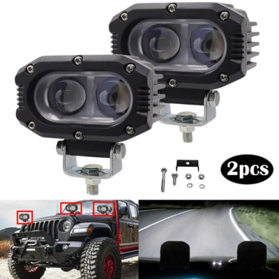 4" 800W LED Work Lights Bar Flood Pod Fog Driving Lamp Offroad Fit ATV SUV Truck - Image 1 of 4