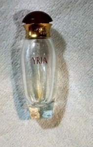 Vintage YRIA Klarglas Parfüm Flakon mit Pumpe, roter Kunststoffdeckel ~ leer - Bild 1 von 7