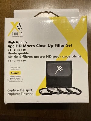 XIT 4PC HD MACRO CLOSE UP FILTER SET +1 +2 +4 +10 - Image 1 of 3