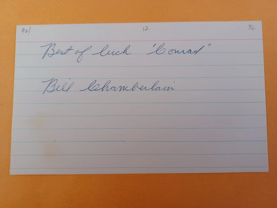 Tarjeta indexada firmada por Bill Chamberlain (m. 1994) - Medias Blancas de 1932 Foto 1 de 1