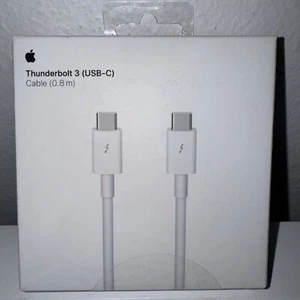 Apple Thunderbolt 3, 0.8m USB‑C Cable White - Picture 1 of 5