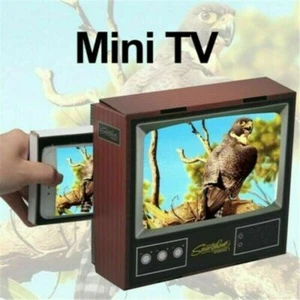 Mini Televisore Retro TV Supporto Telefono Video Schermo Ingranditore Lente di Ingrandimento Amplificatore - Foto 1 di 11