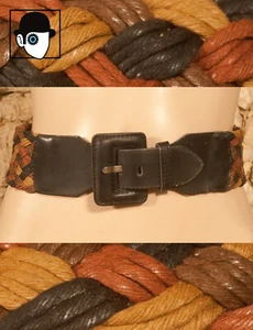 VINTAGE 90s LEATHER BUCKLE BELT - 75 / 30" - Picture 1 of 5