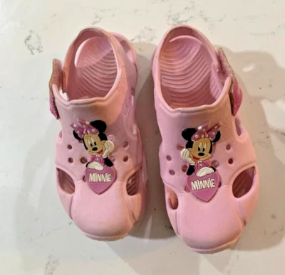 Minni Mouse Sandals - Little Girl Size 8 - Pink - No Slip - Image 1 of 4